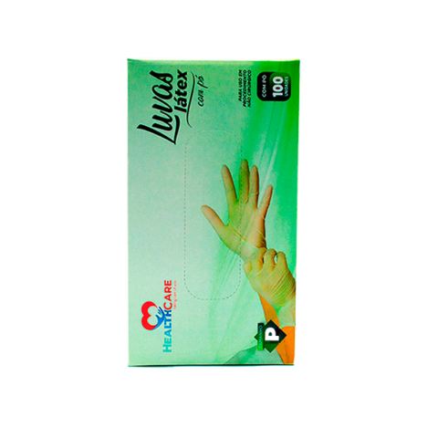 Luva de Procedimento Látex (P) C/Pó 100 UN