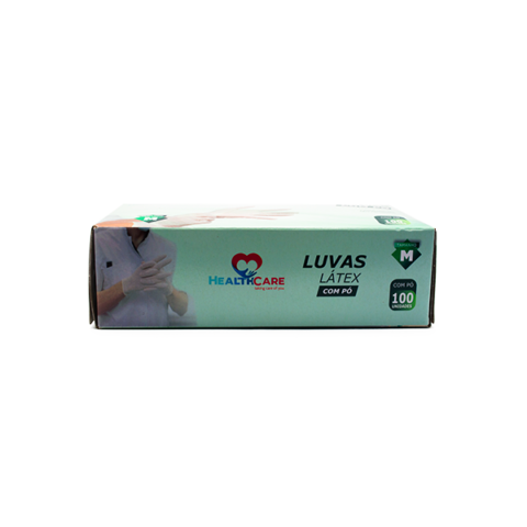 Luva de Procedimento Látex (M) C/Pó 100 UN