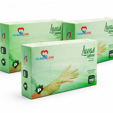KIT LUVA PROCEDIMENTO  LÁTEX COM PÓ TAMANHO P - 300 UN